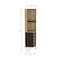 Tuhome Audra Corner Bar Cabinet Six Built-in Wine Rack, Two Shelves, Four Shelves With Door, Aged Oak/Black BMW7763 - alternate 8